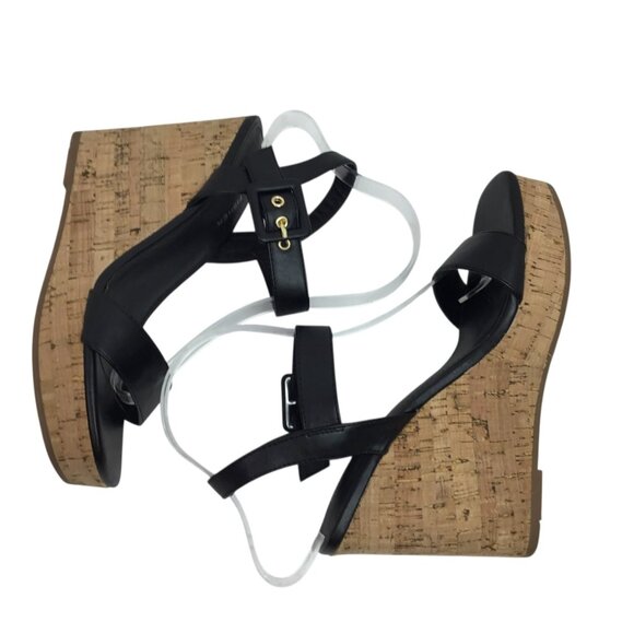 Marc Fisher Zane Womens 7.5M Open Toe Cork Wedge Platform Sandals - Picture 6 of 14